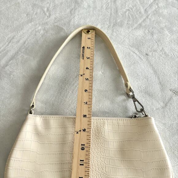JW PEI Eva Shoulder Bag Ivory White Croc Print Small Purse Handbag Vegan - Picture 14 of 14